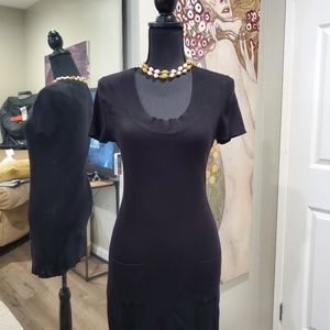 S/S Black Scoop Neck Pull Over Sweater